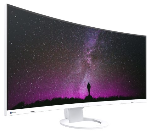 EIZO FlexScan EV3895-WT - ultraszeroki monitor LCD z zakrzywionym ekranem 38", ze złączem USB-C i kartą sieciową, sRGB: 100%, DC